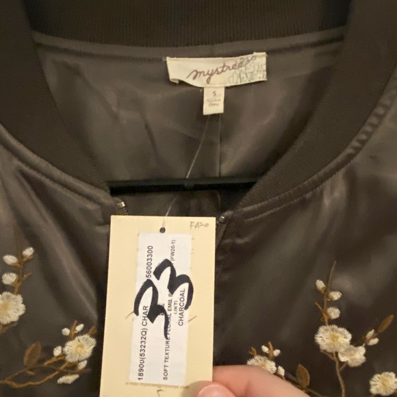 Mystree Satin Bomber Jacket - Picture 2 of 7